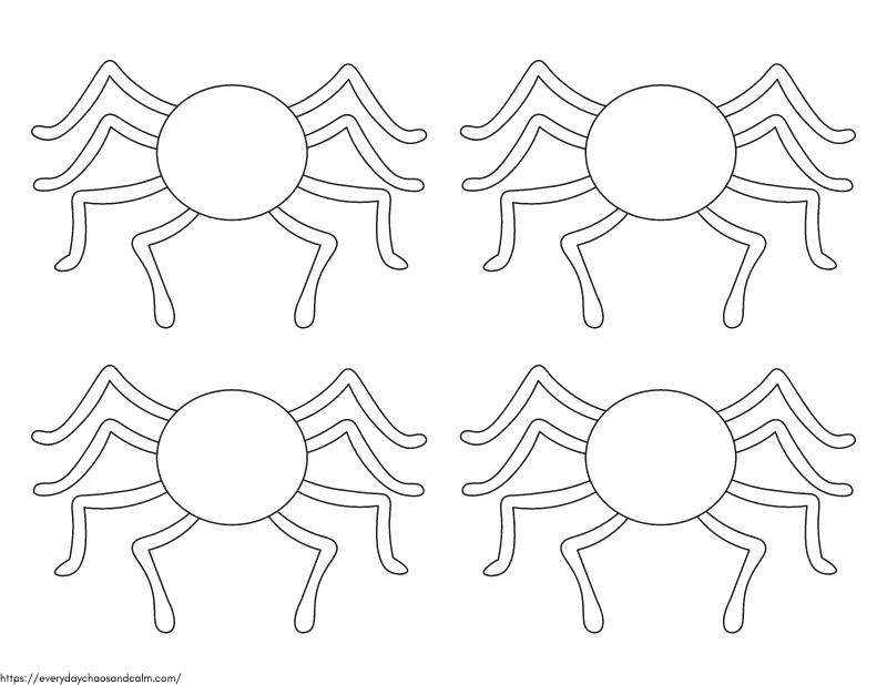 printable spider template for crafts and decoration