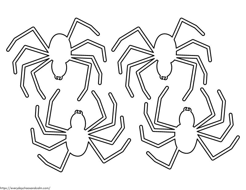 printable spider template for crafts and decoration