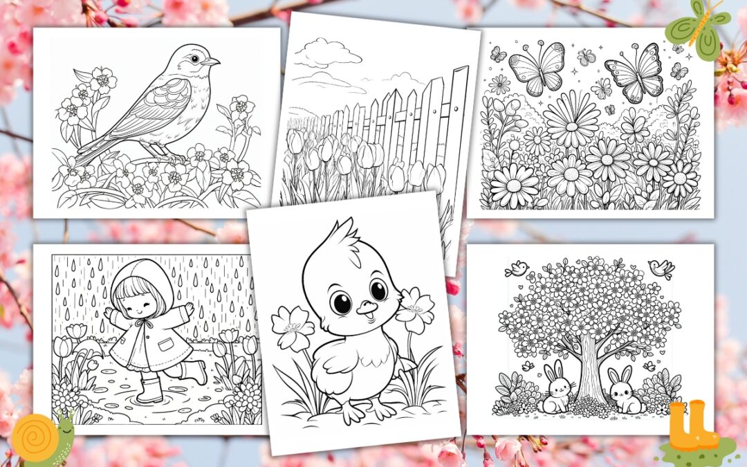 Free Spring Coloring Pages for Kids