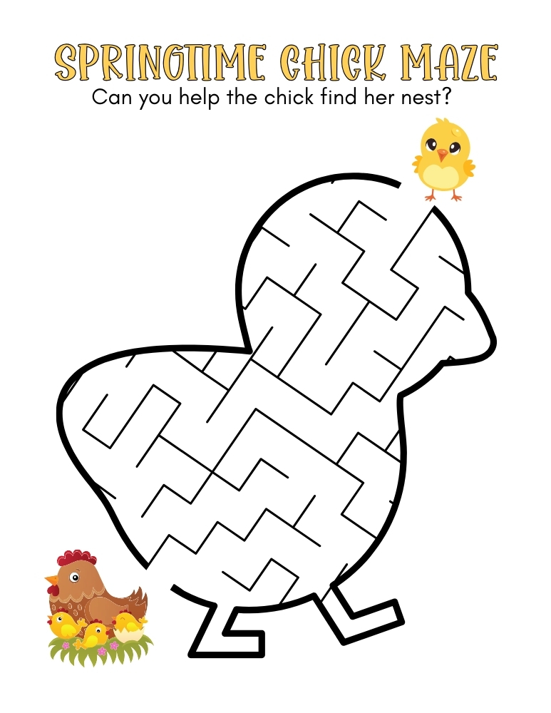 Free Printable Spring Mazes Free Printable Spring Mazes