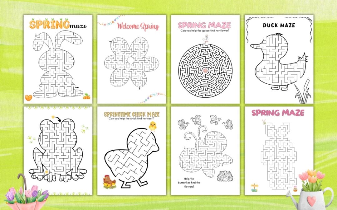 Free Printable Spring Mazes