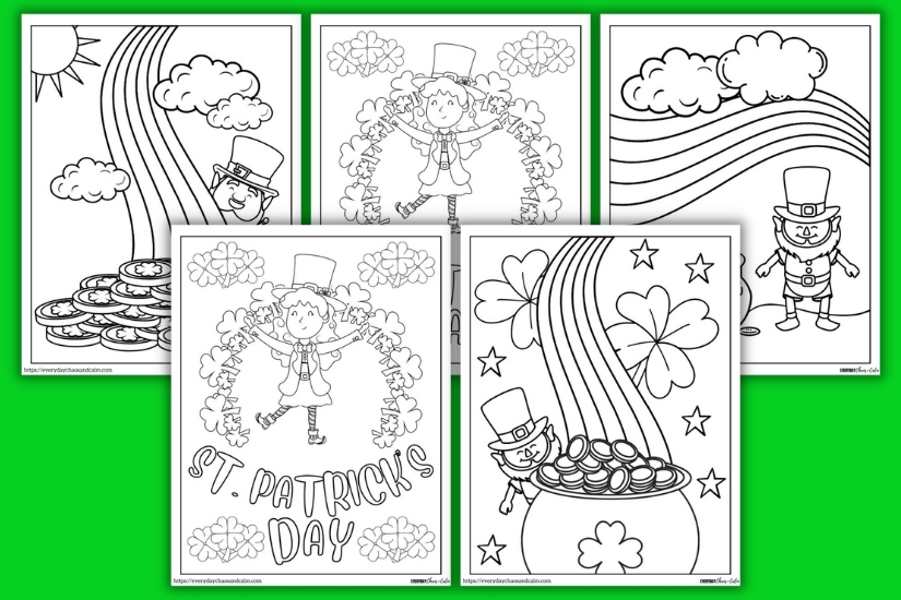 st patrick's day coloring sheets example pages
