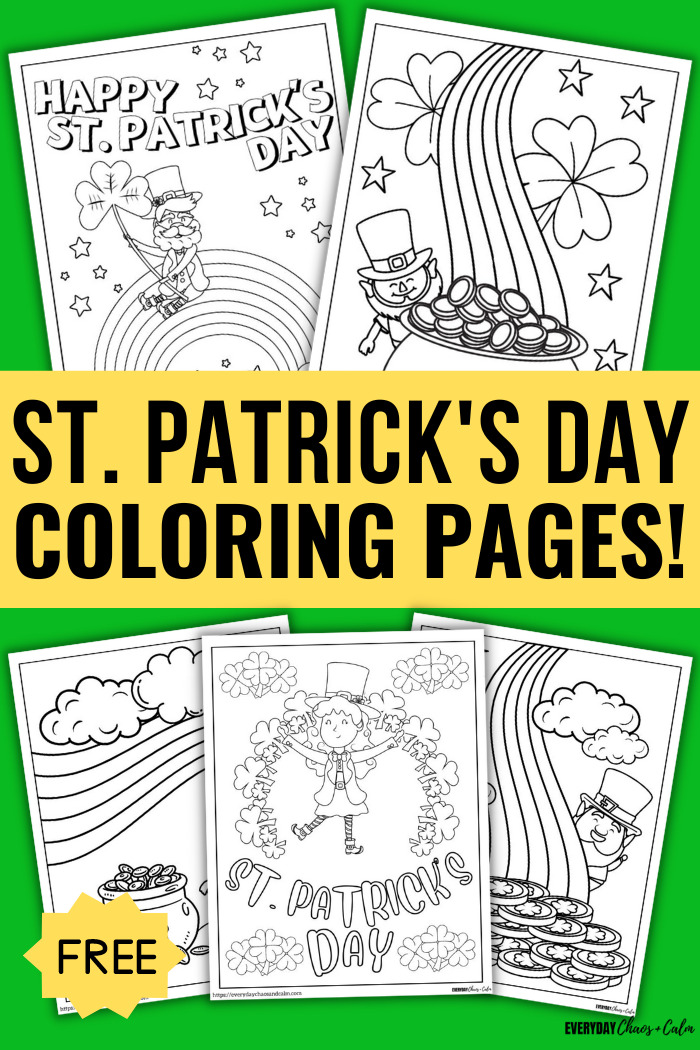 st patrick's day coloring sheets text with example pages