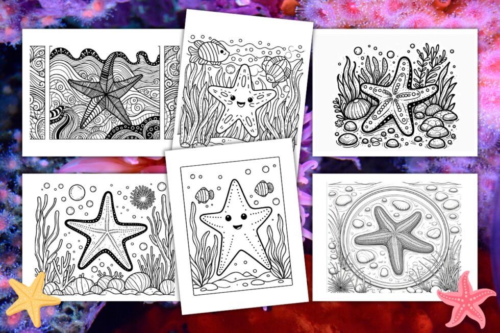 Free Starfish Coloring Pages For Kids