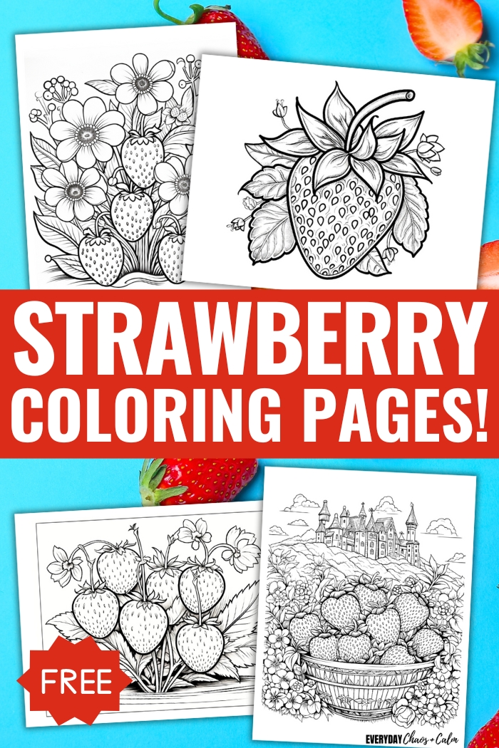 strawberry coloring pages examples