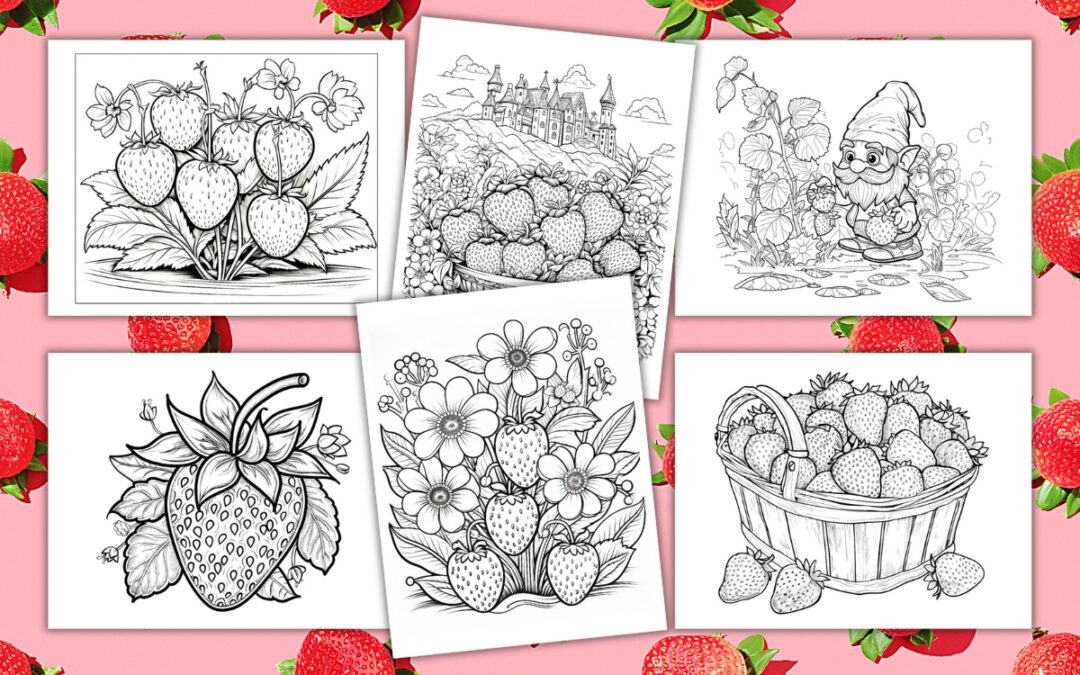 Free Printable Strawberry Coloring Pages