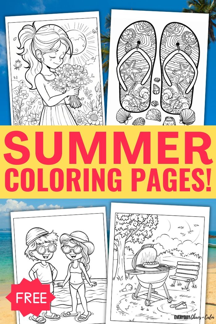 summer coloring pages  example 