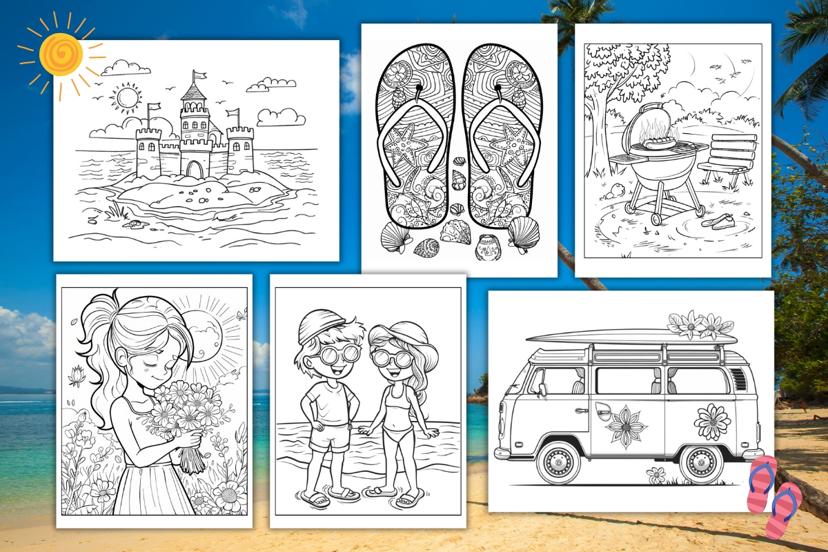 summer coloring pages  example pages