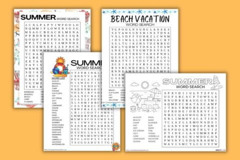 Free Printable Summer Word Searches