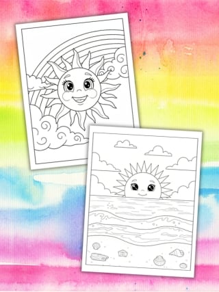 sun coloring pages 