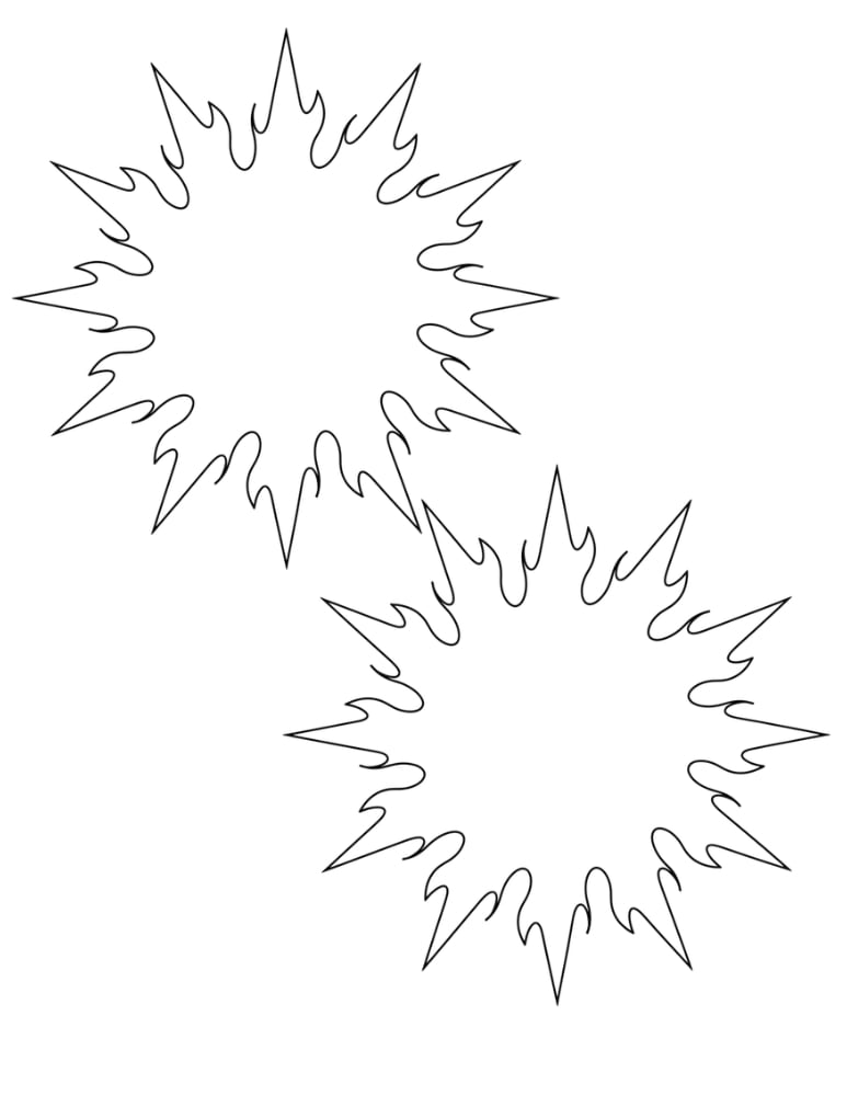 multiple small printable sun outline pieces, classroom sun template worksheet for sticker boards, group activity patterns, PDF, instant download