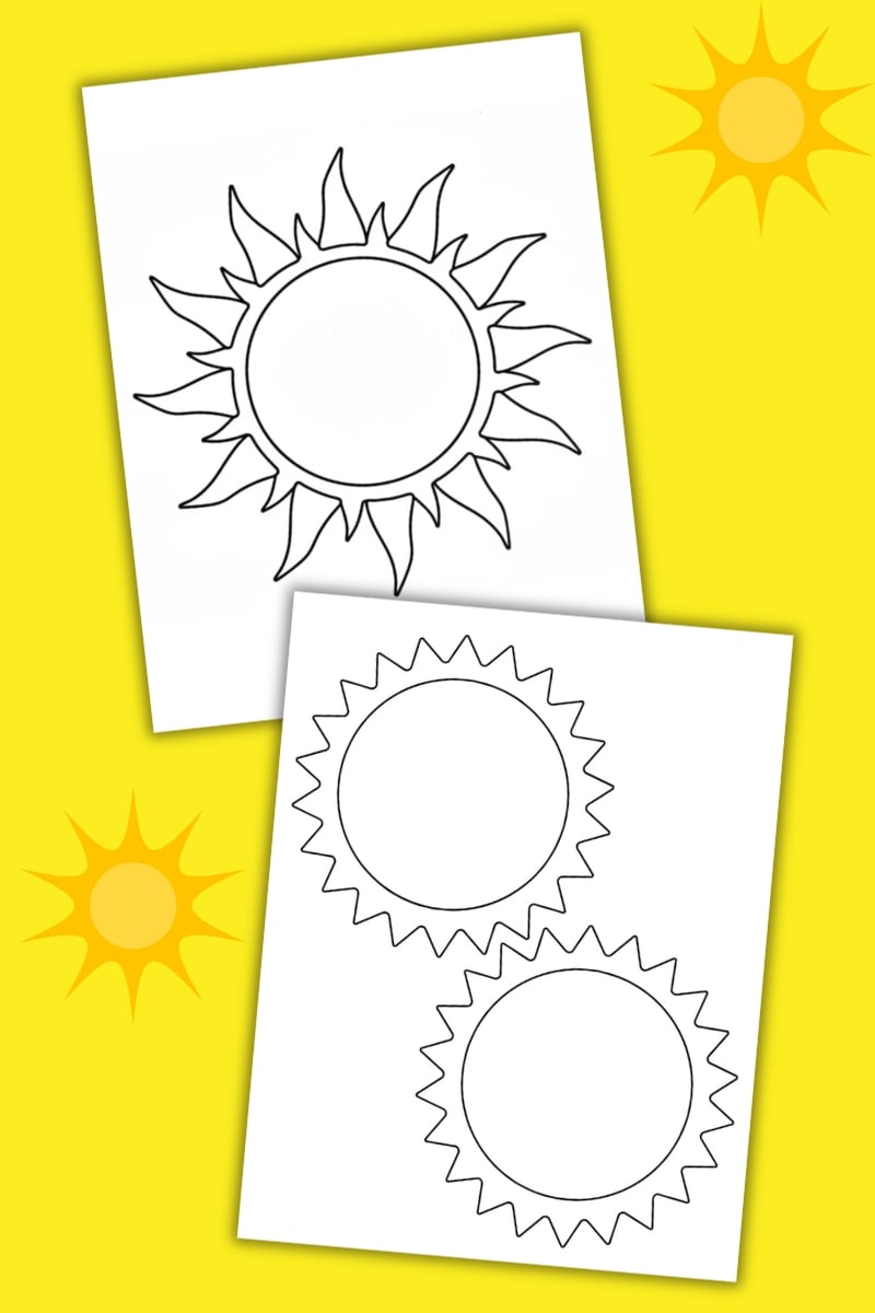 printable sun templates