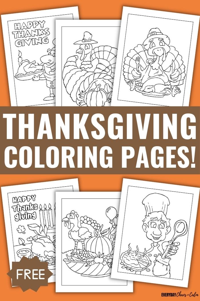 thangiving coloring pages with example pages