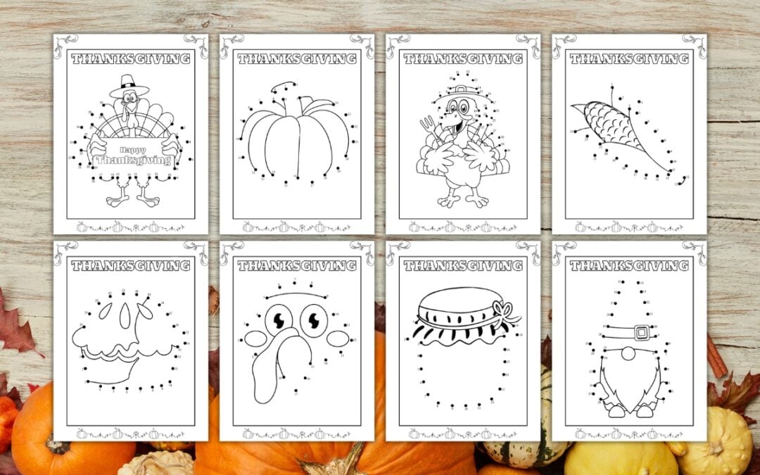 Free Printable Thanksgiving Dot to Dot Puzzles