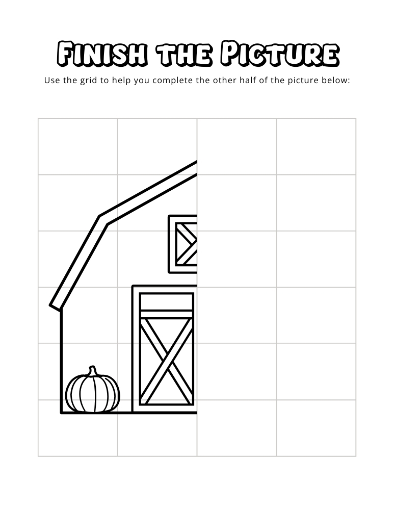 thanksgiving finish the picture worksheets, education printable, PDF, instant download, kids