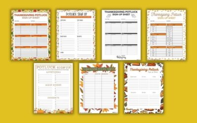 7 Free Printable Thanksgiving Potluck Sign Up Sheets