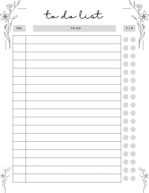 Simple Printable Weekly To Do List Template Free printable weekly to do list template, for organization, productivity, work or home, download.