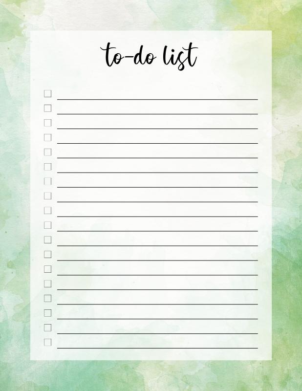 Horizontal Printable Weekly To Do List with Notes Free printable weekly to do list template, for organization, productivity, work or home, download.