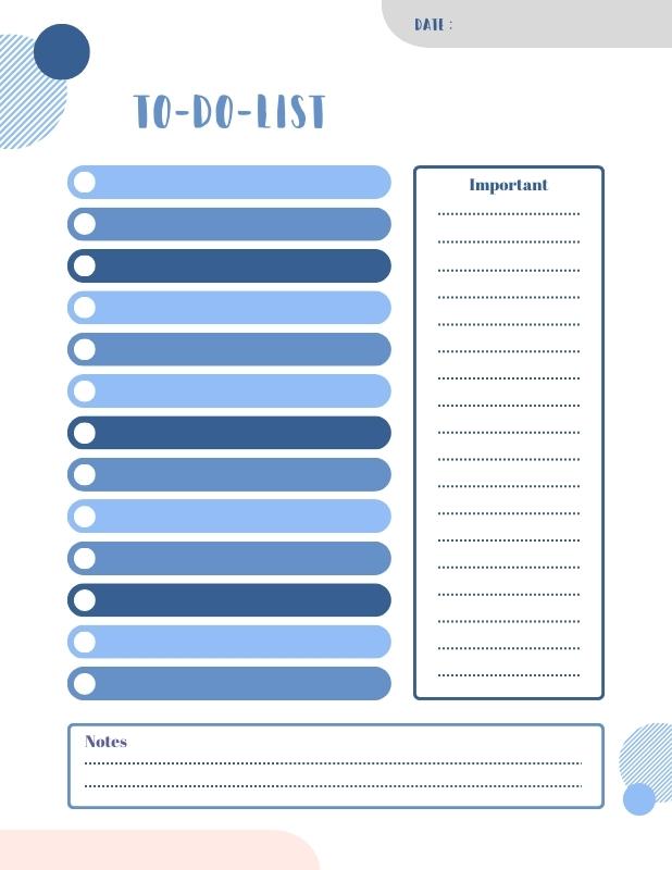 Simple Black and White Weekly To Do List Template Free printable weekly to do list template, for organization, productivity, work or home, download.