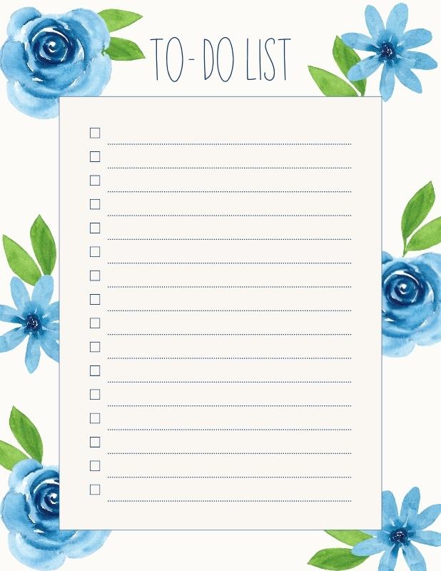 Weekly To Do List and Planner Free printable weekly to do list template, for organization, productivity, work or home, download.