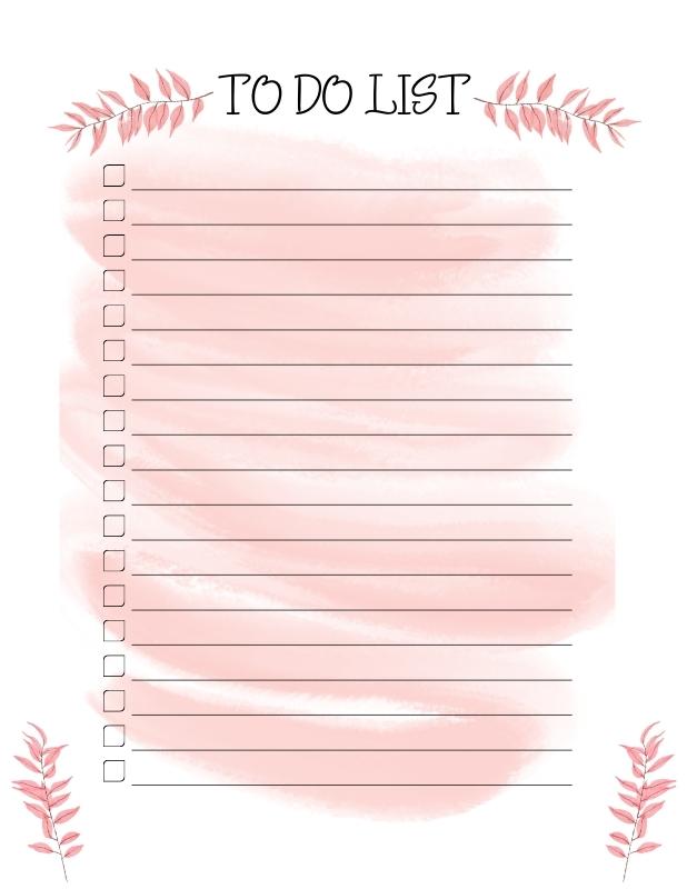 Black and White Weekly To Do List Without Days Free printable weekly to do list template, for organization, productivity, work or home, download.