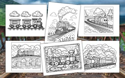 Free Train Coloring Pages for Kids