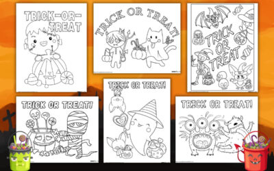 Free Printable Trick or Treat Coloring Pages