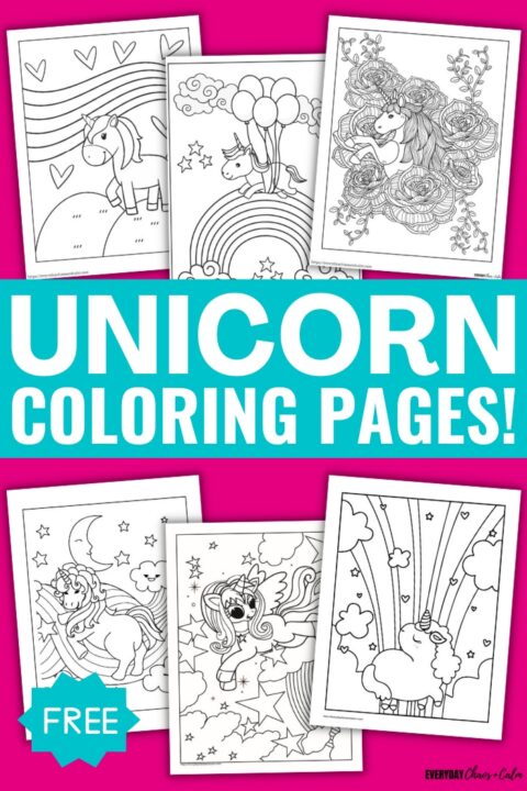 Free Unicorn Coloring Pages For Kids