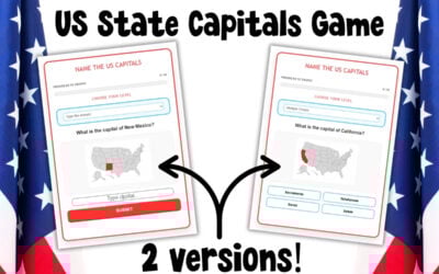 Name the US State Capitals Game