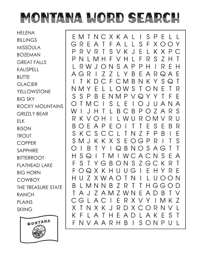 US states word search, geography, education printable, PDF, instant download, 