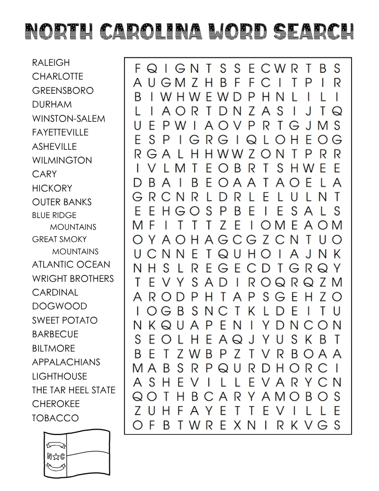 US states word search, geography, education printable, PDF, instant download, 