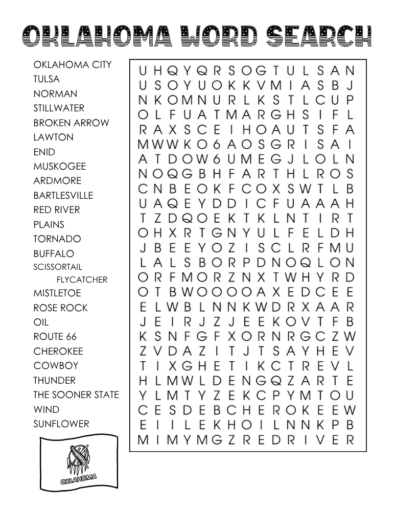 US states word search, geography, education printable, PDF, instant download, 