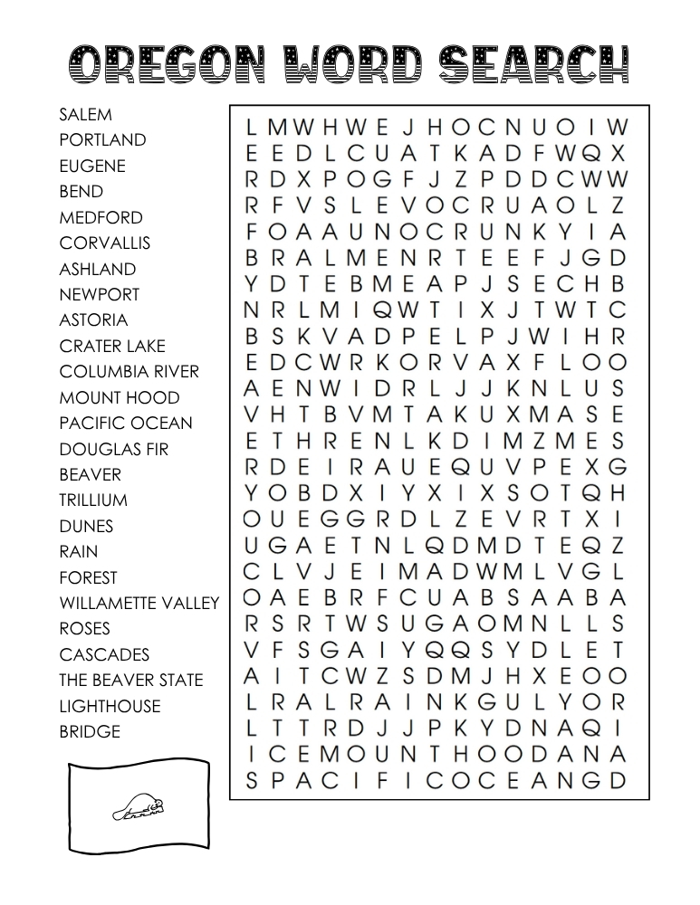 US states word search, geography, education printable, PDF, instant download, 