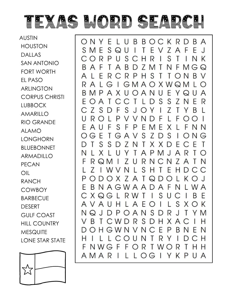 US states word search, geography, education printable, PDF, instant download, 