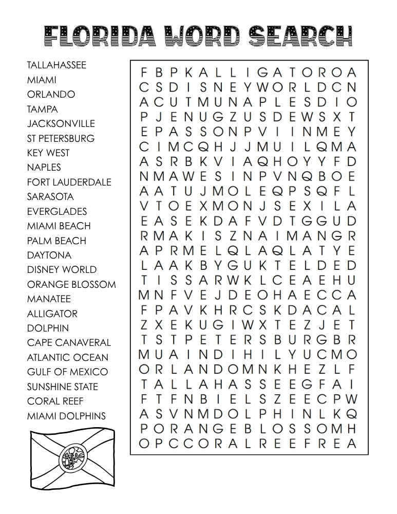 US states word search, geography, education printable, PDF, instant download, 