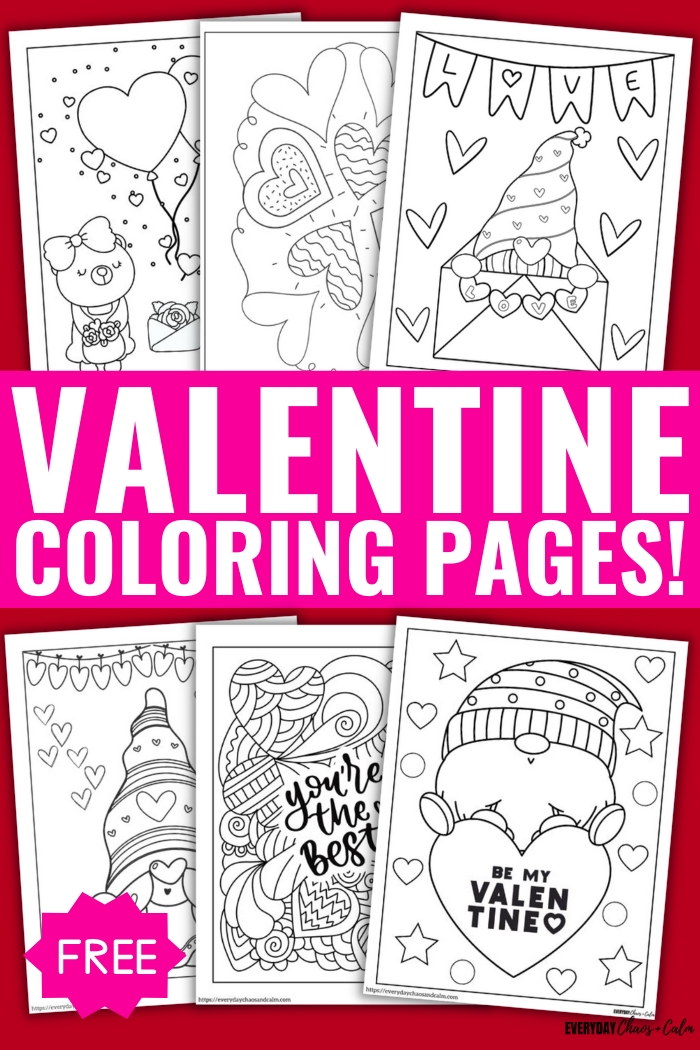 valentine coloring pages text with example pages shown