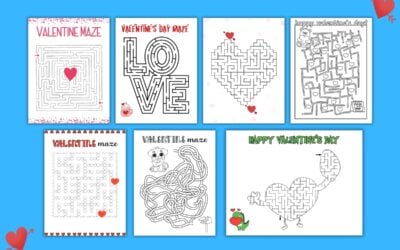 Free Printable Valentine’s Day Mazes