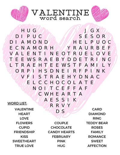 7 Free Printable Valentine Word Searches For Kids 7 Free Printable Valentine Word Searches For Kids