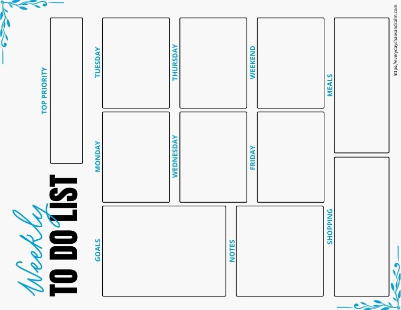 6 Printable Weekly To Do List Templates For Better Productivity
