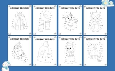 Free Winter Dot to Dot Puzzles