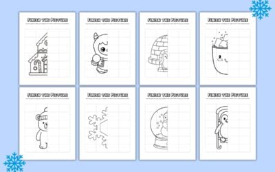Free Printable Winter Finish the Picture Worksheets