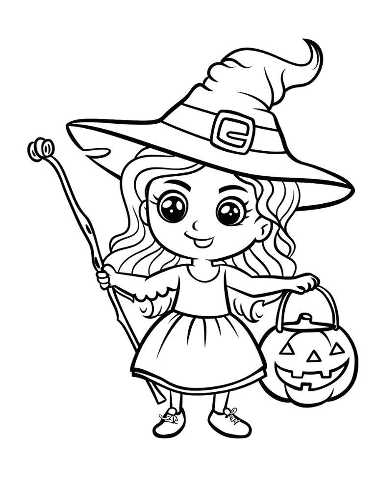 Free Witch Coloring Pages For Kids