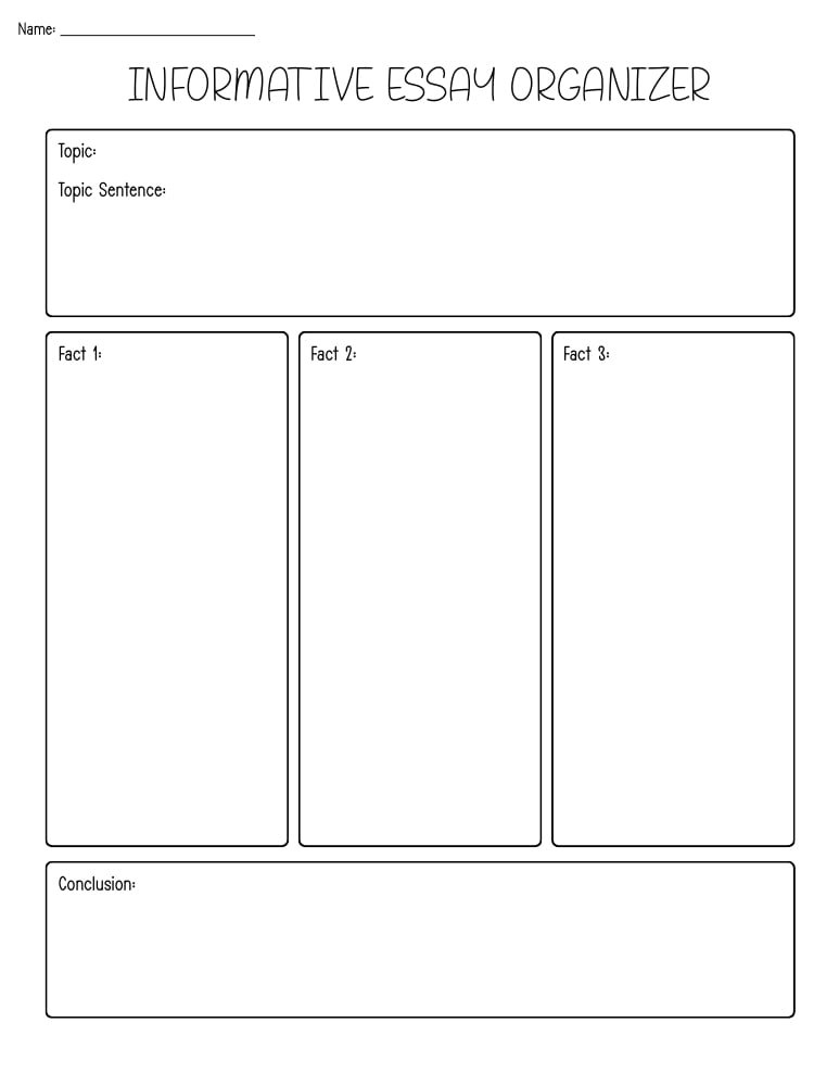 creative writing graphic organizers, instant PDF