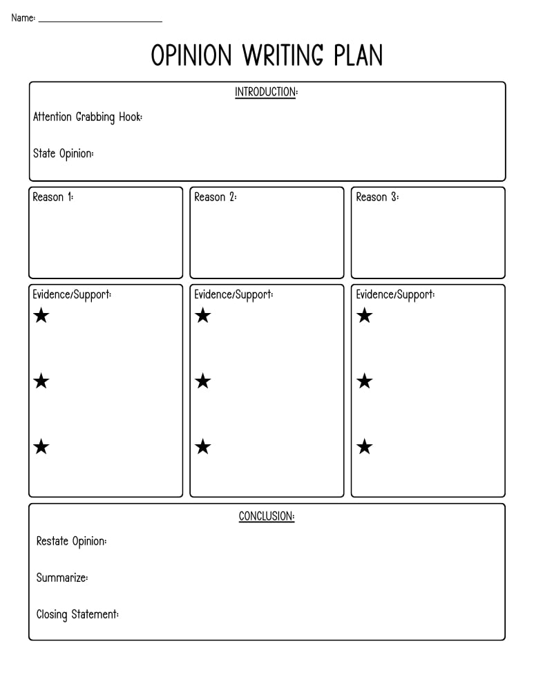 writing process graphic organizers, student PDF