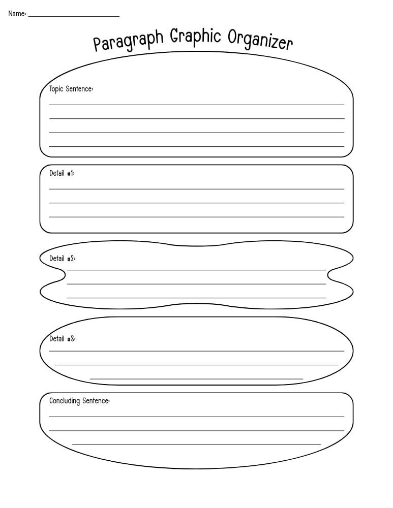 paragraph writing helpers, graphic organizers for kids