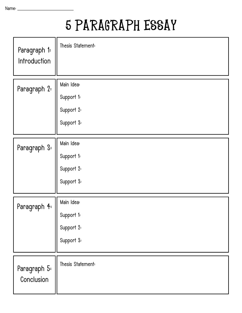 writing graphic organizers for elementary students