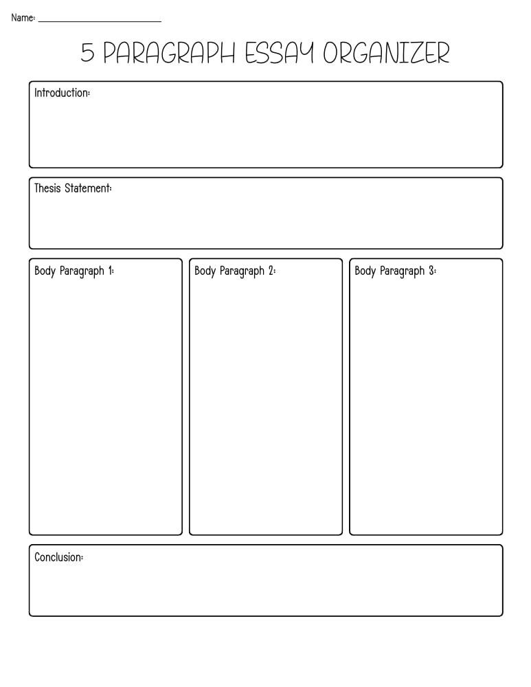 essay planning writing organizers, free printable